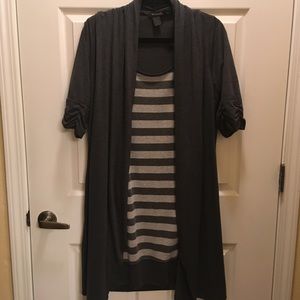 Gray Striped Dress